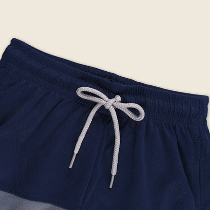 Boys Sporty Striped Printed Shorts