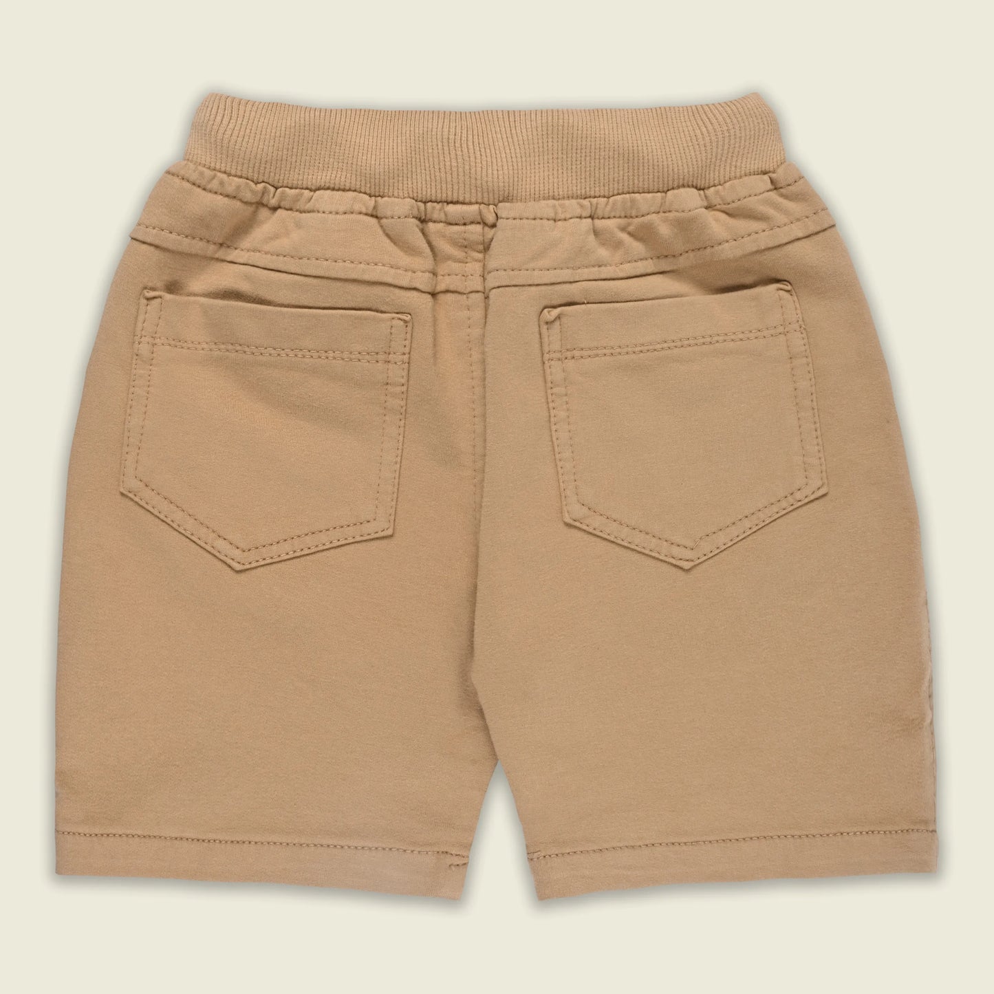 Boys Cotton Denim Solid Casual Shorts with Drawstring Waist