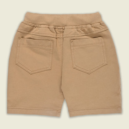 Boys Cotton Denim Solid Casual Shorts with Drawstring Waist