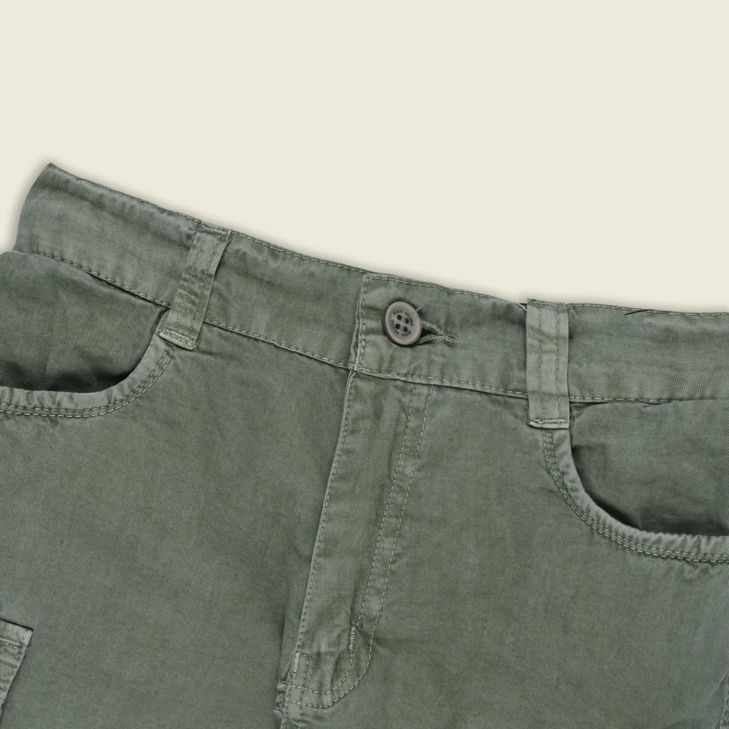 Boys Cotton Denim Cargo Shorts with Button Closure & Utility Pockets