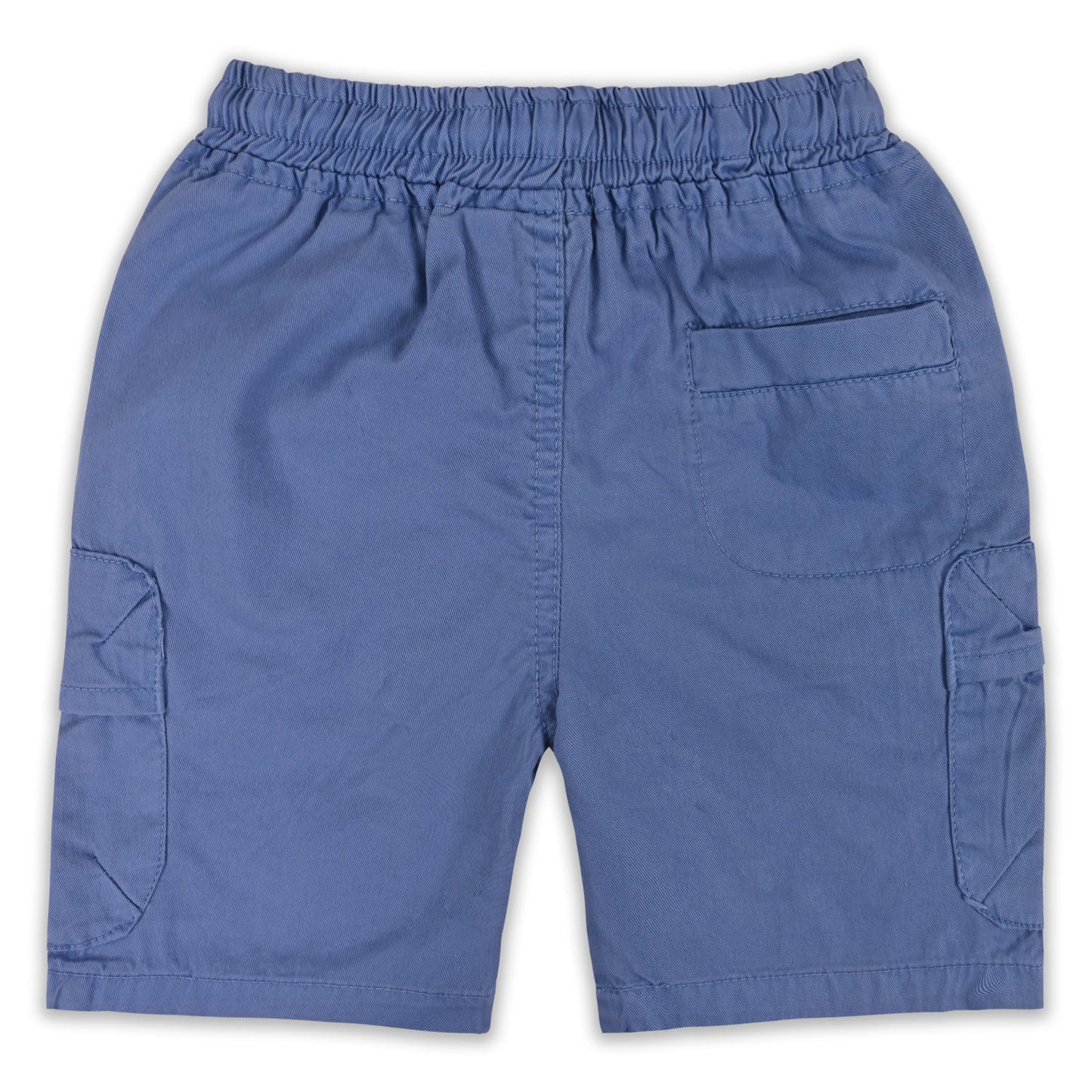 Boys Cotton Denim Cargo Shorts with Drawstring Waist