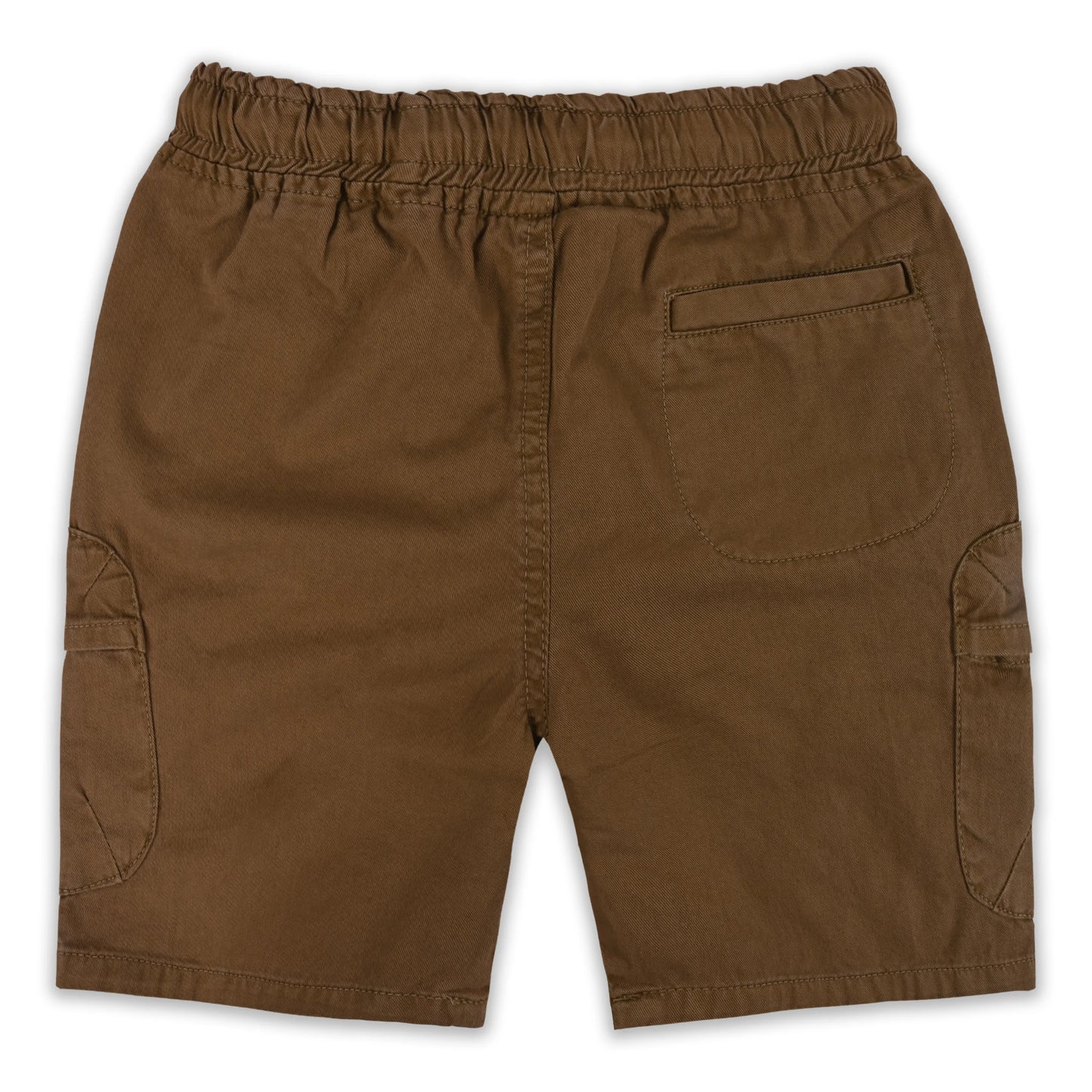 Boys Cotton Denim Cargo Shorts with Drawstring Waist