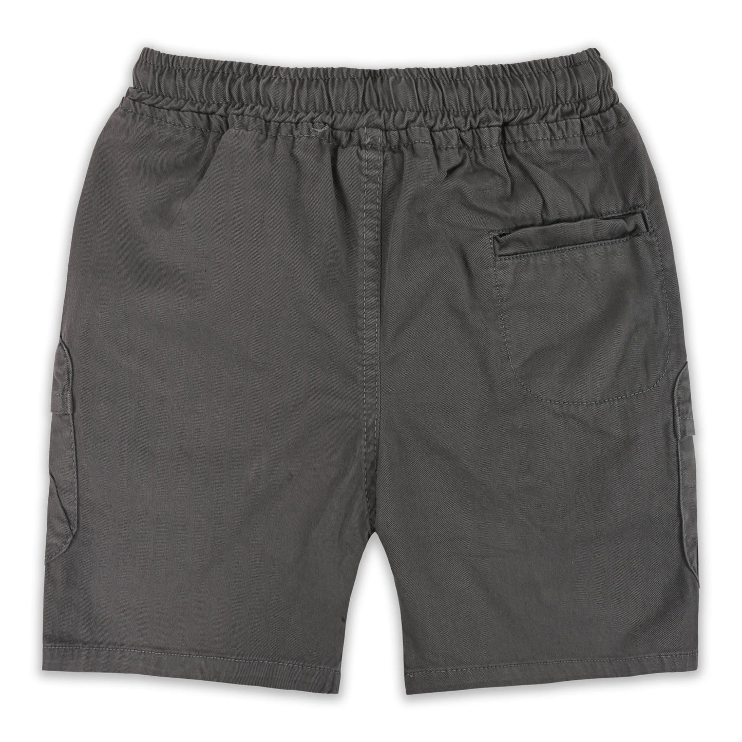 Boys Cotton Denim Cargo Shorts with Drawstring Waist
