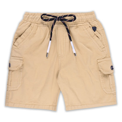 Boys Cotton Cargo Shorts Pack of 2 with Drawstring Waist | Casual Kids Summer Wear