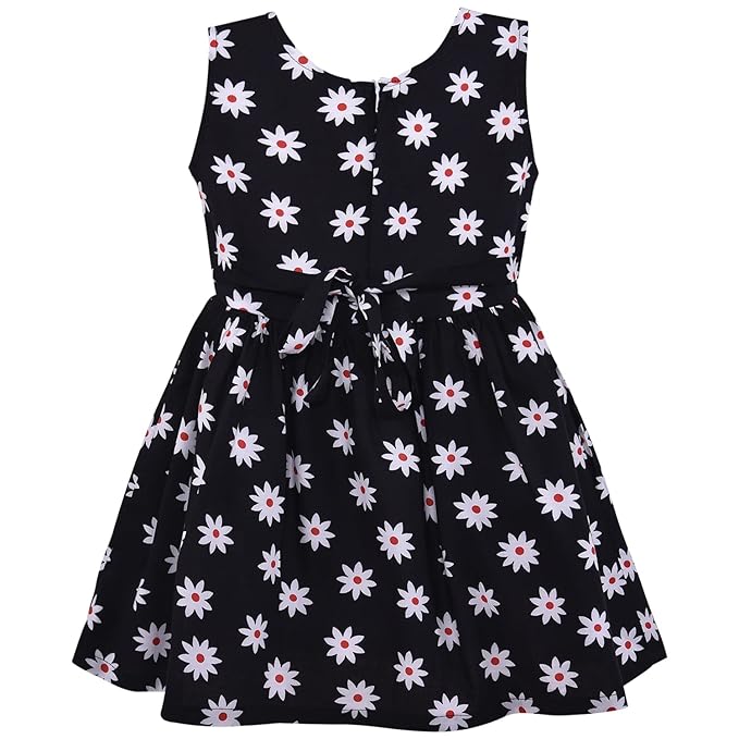 Girls Pure Cotton Floral Printed Summer Dress