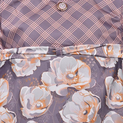 Girls Floral Print Full Sleeve Fit and Flare Frock Dress