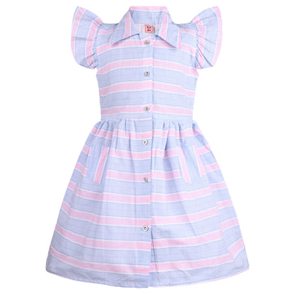Girls Checked Fit and Flare Frock Dress
