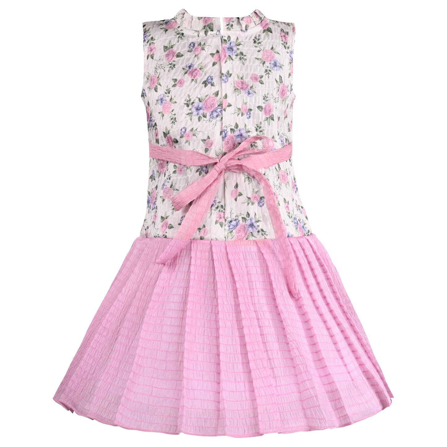 Girls Floral Print Fit and Flare Frock Dress