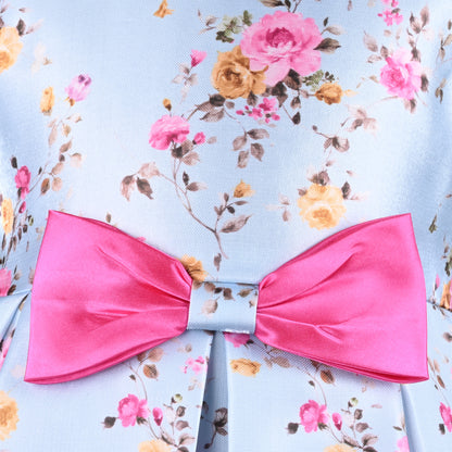 Girls Floral Print A-Line Frock Dress
