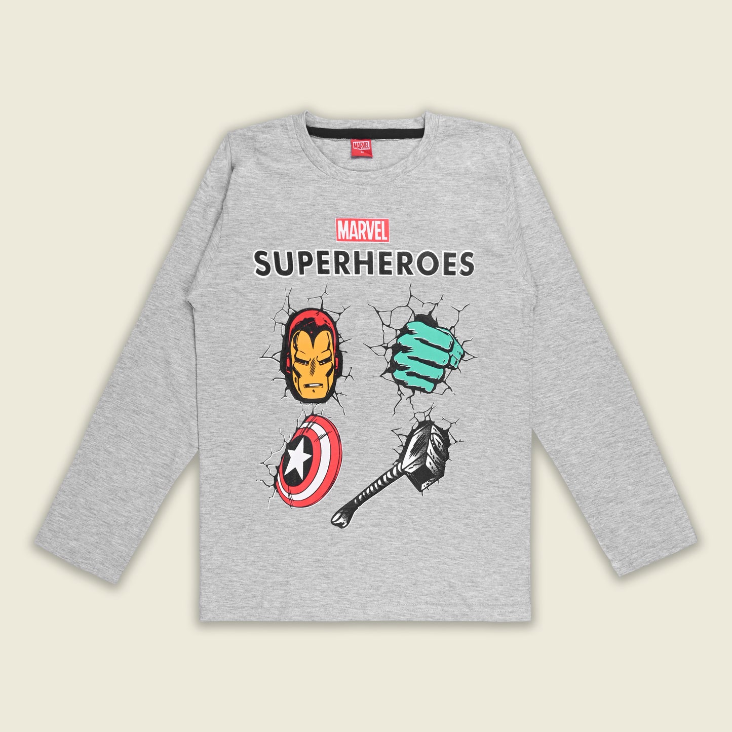 Marvel Superheroes Kids Full Sleeve T-Shirt – Cotton Blend