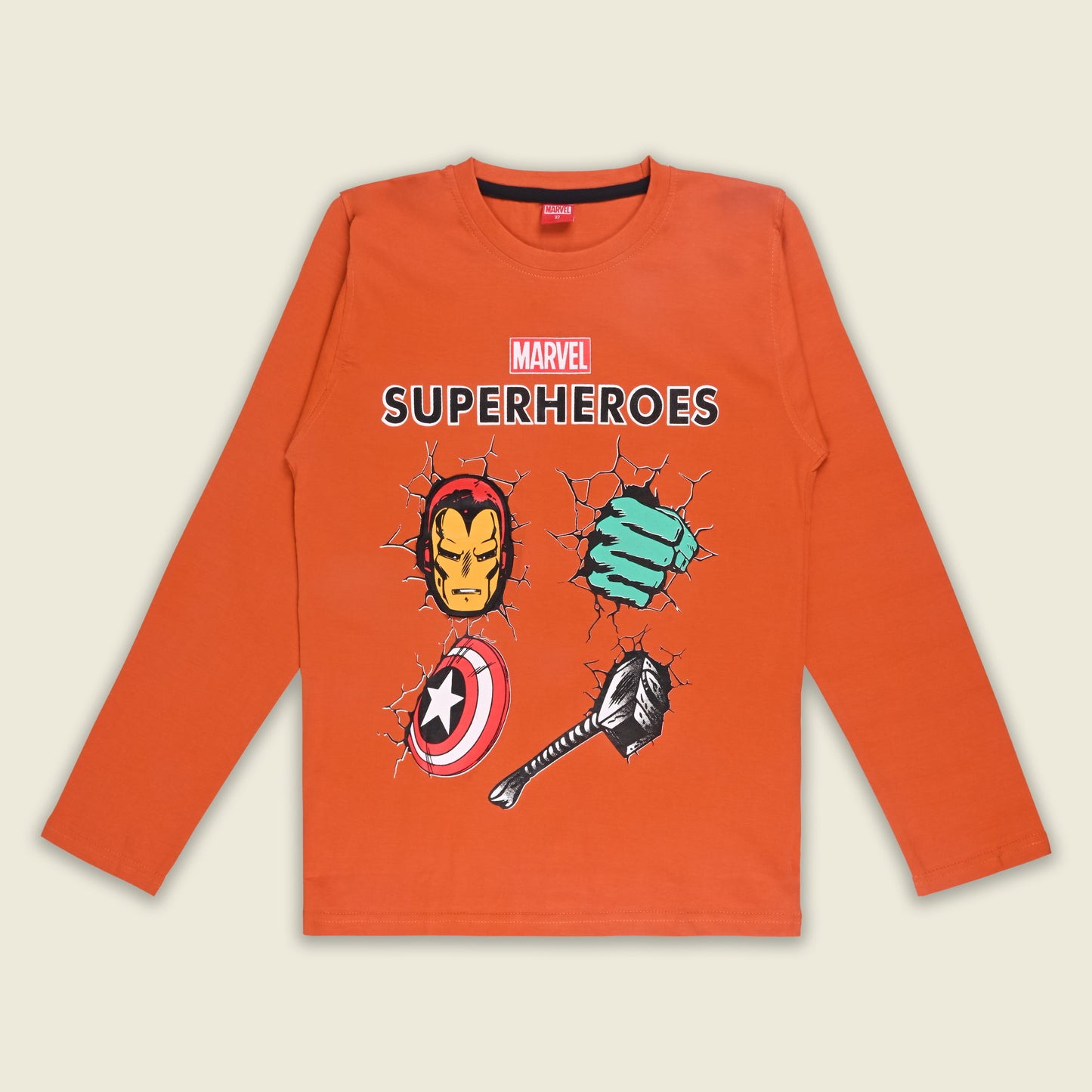 Marvel Superheroes Kids Full Sleeve T-Shirt – Cotton Blend