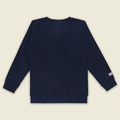 Marvel Captain America Kids Sweatshirt with Sling Bag Print â€“ Cotton Blend