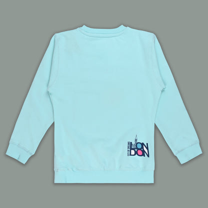 Girls  Cotton Blend Sweatshirt – Floral Print Winter Wear