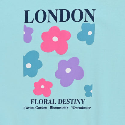 Girls  Cotton Blend Sweatshirt – Floral Print Winter Wear