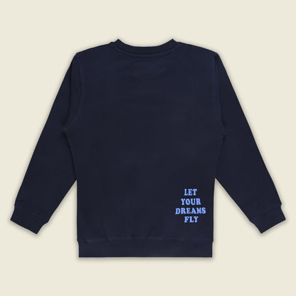 Girls  Cotton Blend Sweatshirt – Floral Print Winter Wear
