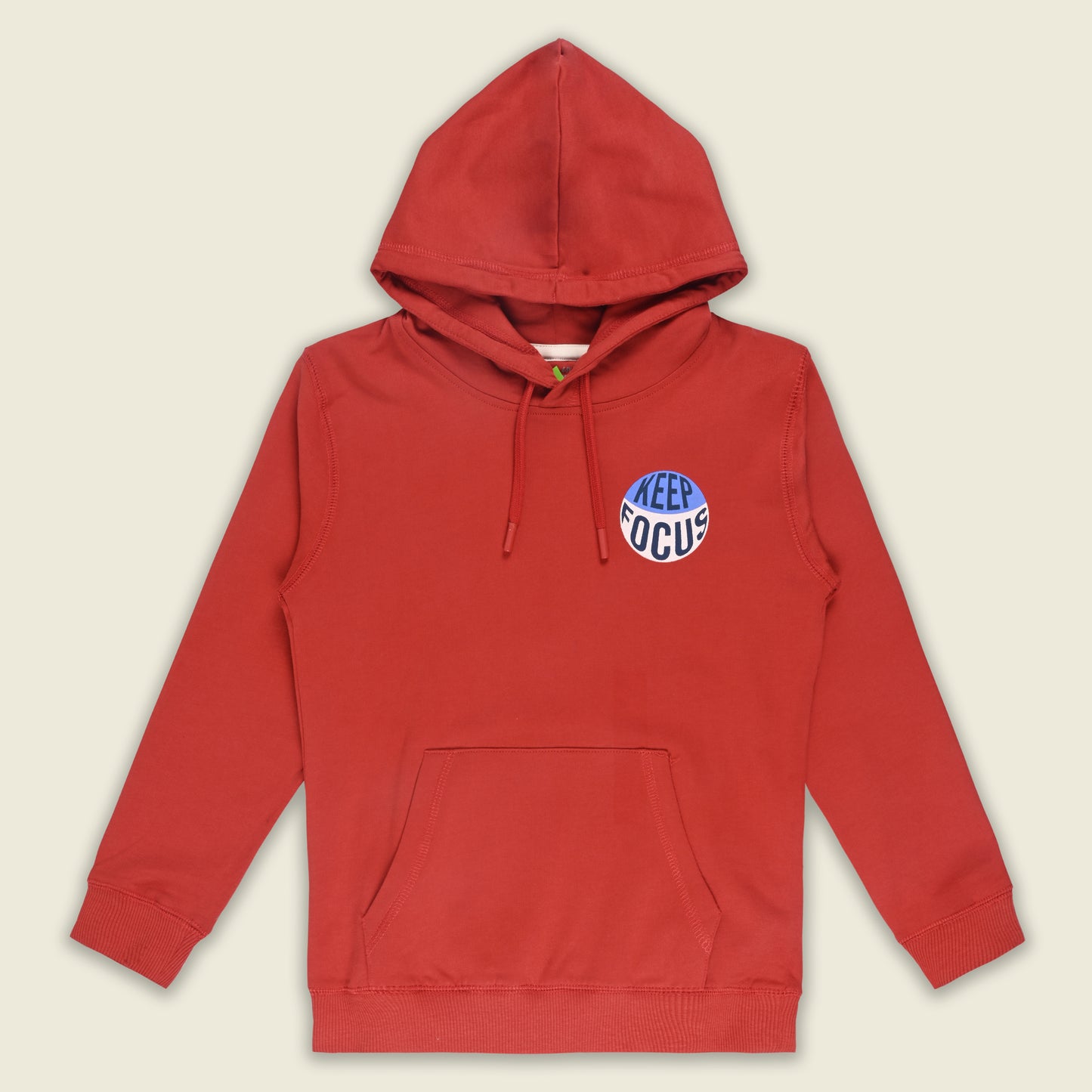 Boys Red Cotton Blend Printed Hoodie – Winter Casual Wear