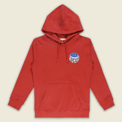Boys Red Cotton Blend Printed Hoodie – Winter Casual Wear