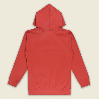 Boys Red Cotton Blend Printed Hoodie – Winter Casual Wear