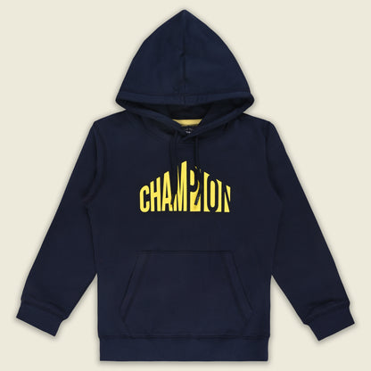 Boys Red Cotton Blend Printed Hoodie – Winter Casual Wear