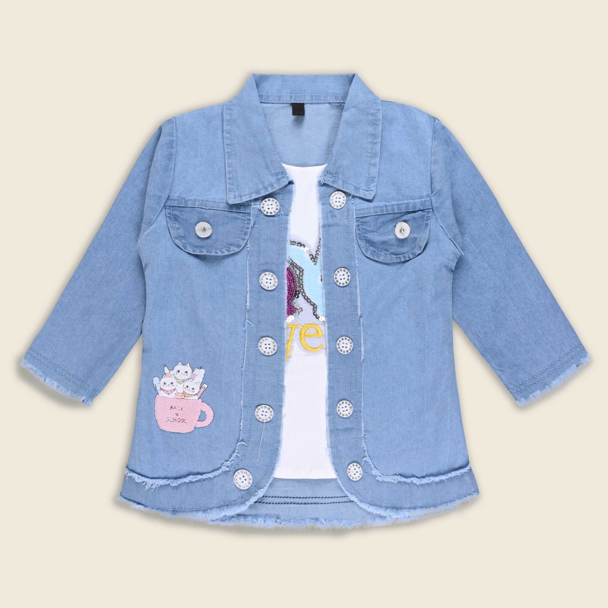 Buy Premium baby girls denim top online