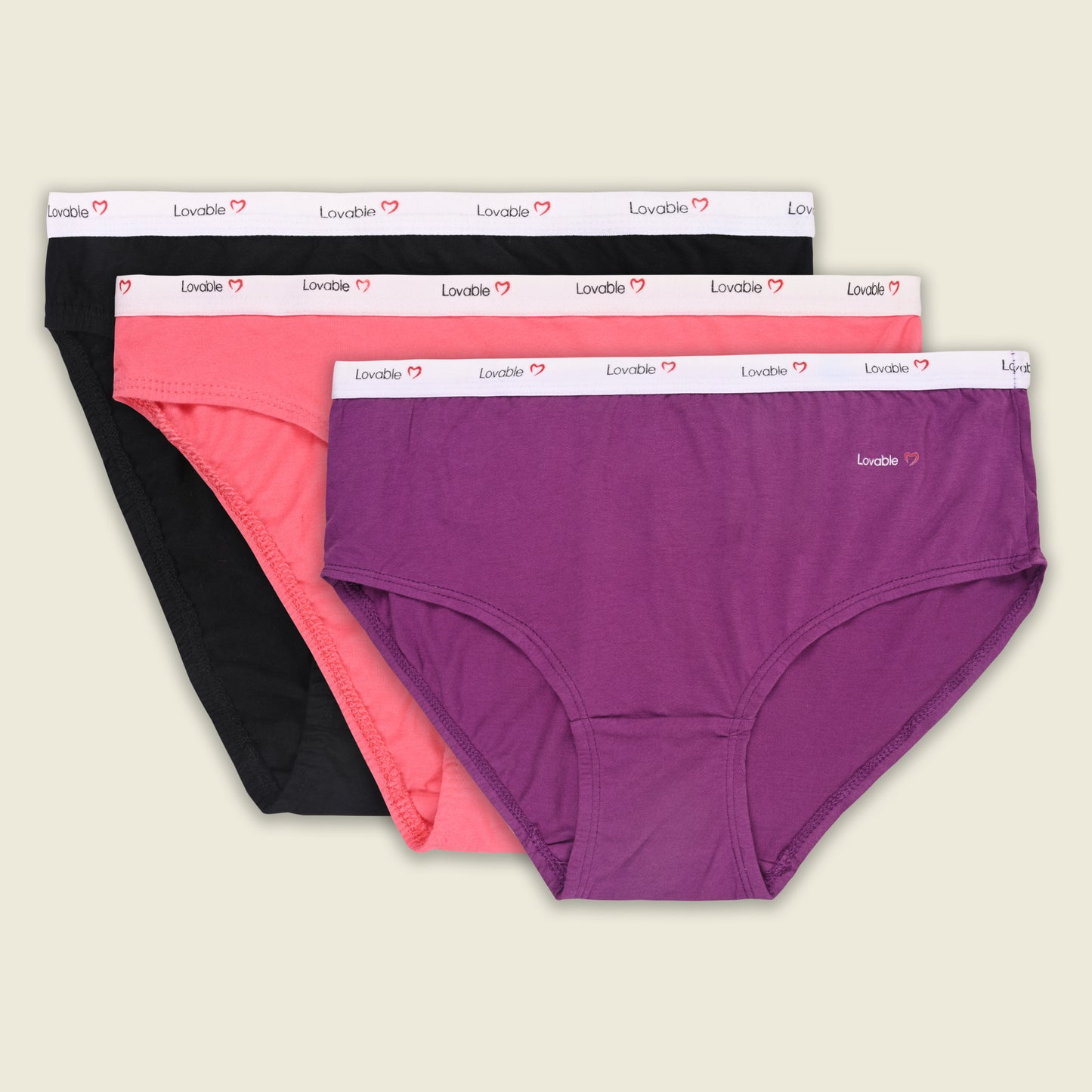 Women’s Cotton Blend Mid-Rise Briefs – Pack of 3