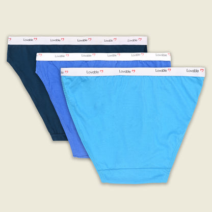 Women’s Cotton Blend Mid-Rise Briefs – Pack of 3