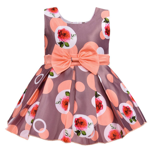 Wish Karo Baby Girls Frocks Dress for Girls-(stn772pch_Peach_5-6yrs)