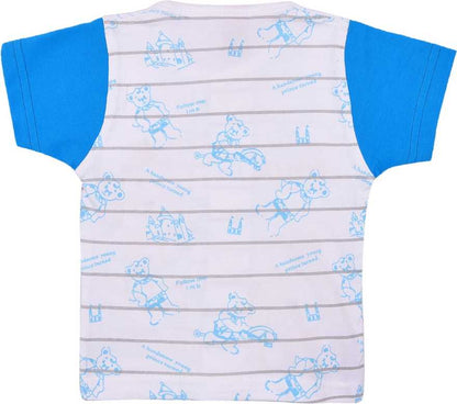 Wishkaro Baby Boys Party(Festive) T-shirt Shorts  (bt10blu)