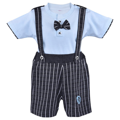 Wish Karo Baby Boys Dungaree Dress For Boys-(bt102blu)