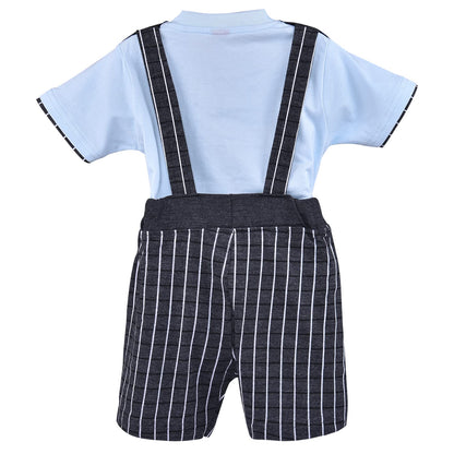 Wish Karo Baby Boys Dungaree Dress For Boys-(bt102blu)