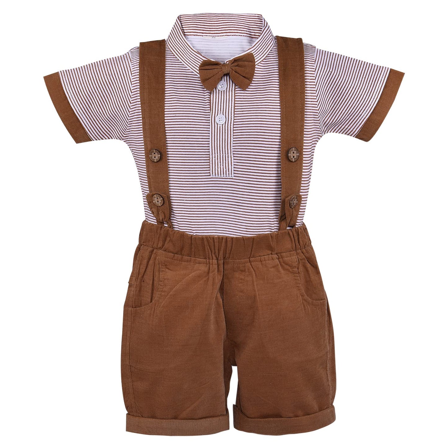 Wish Karo Baby Boys Dungaree Dress For Boys-(bt103bwn)