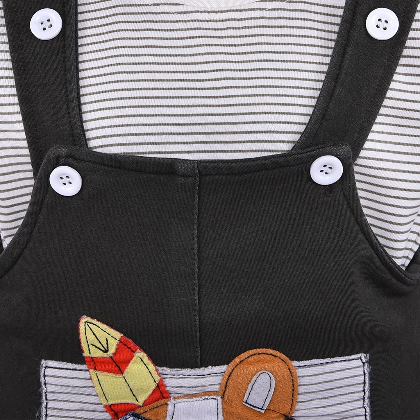 Wish Karo Baby Boys Dungaree Dress For Boys-(bt104blk)