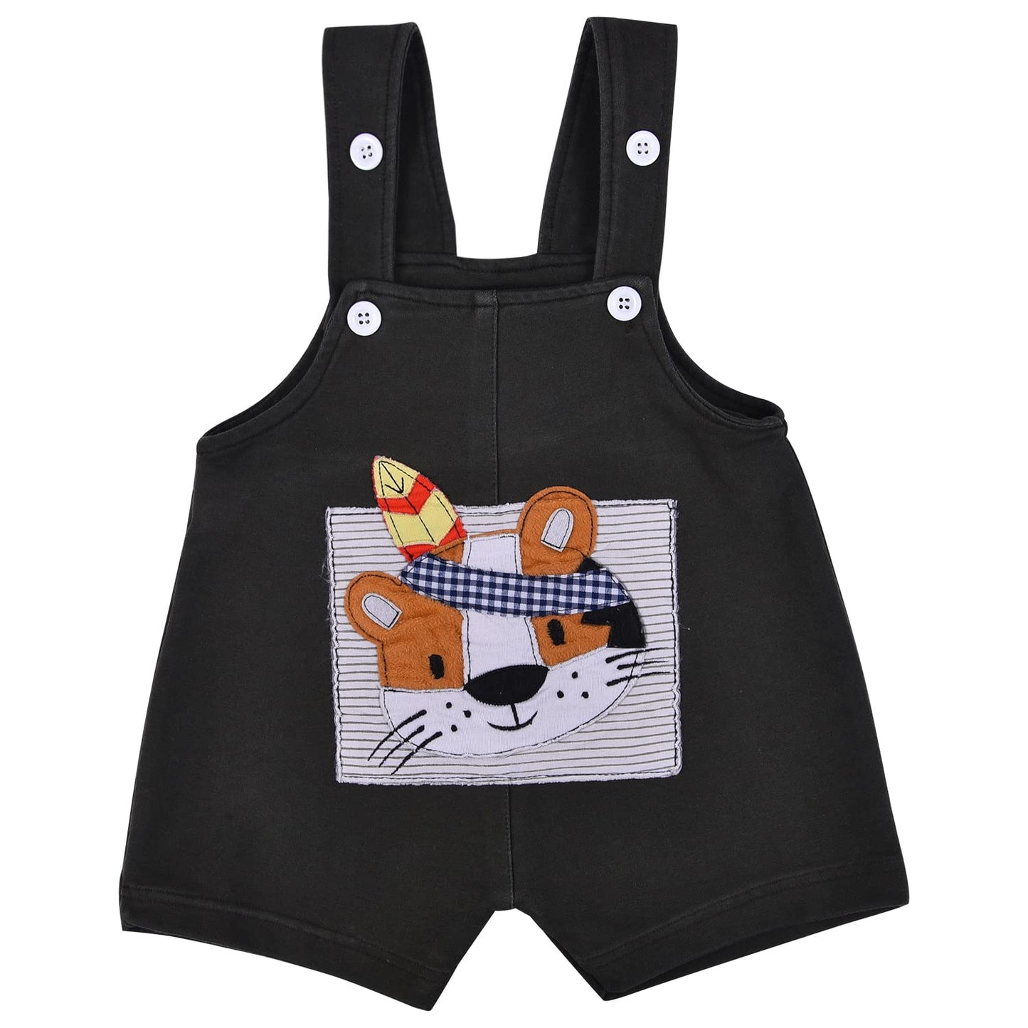 Wish Karo Baby Boys Dungaree Dress For Boys-(bt104blk)