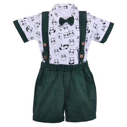 Wish Karo Baby Boys Dungaree Dress For Boys-(bt108grn)