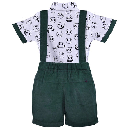 Wish Karo Baby Boys Dungaree Dress For Boys-(bt108grn)
