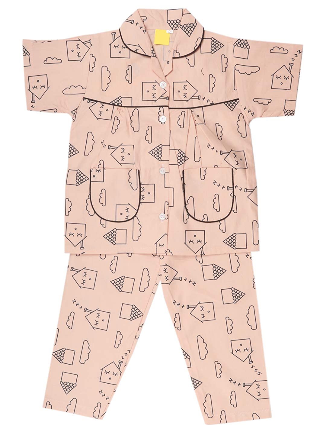 Unisex Printed Top and Bottom Pyjamas Night Dress