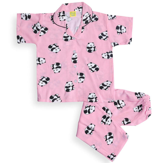 Wish Karo Cotton Night Suits for Boys & Girls-(ND15pnk)