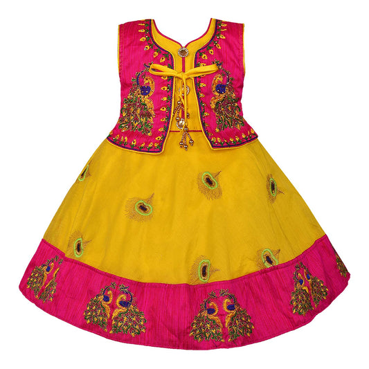 Baby Girls Party Wear Frock Birthday Dress For Girls fe2692pnk - Wish Karo Party Wear - frocks Party Wear - baby dress