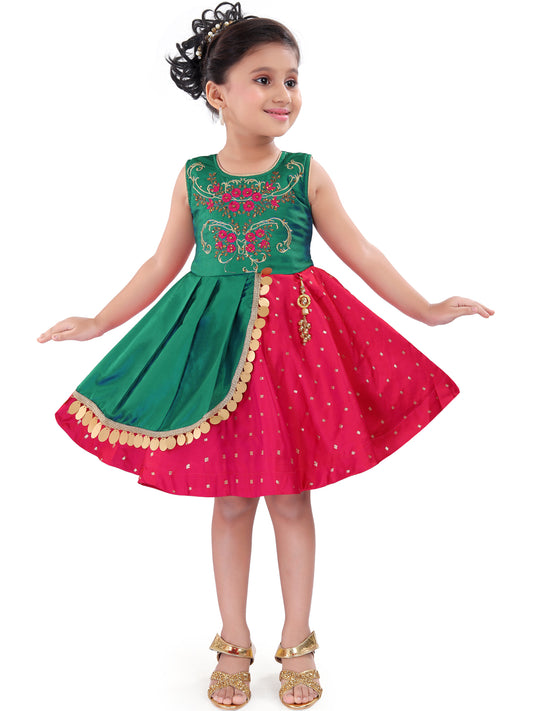 Wish Karo Girls Wedding Frock Dress for Kids-(fe2920)