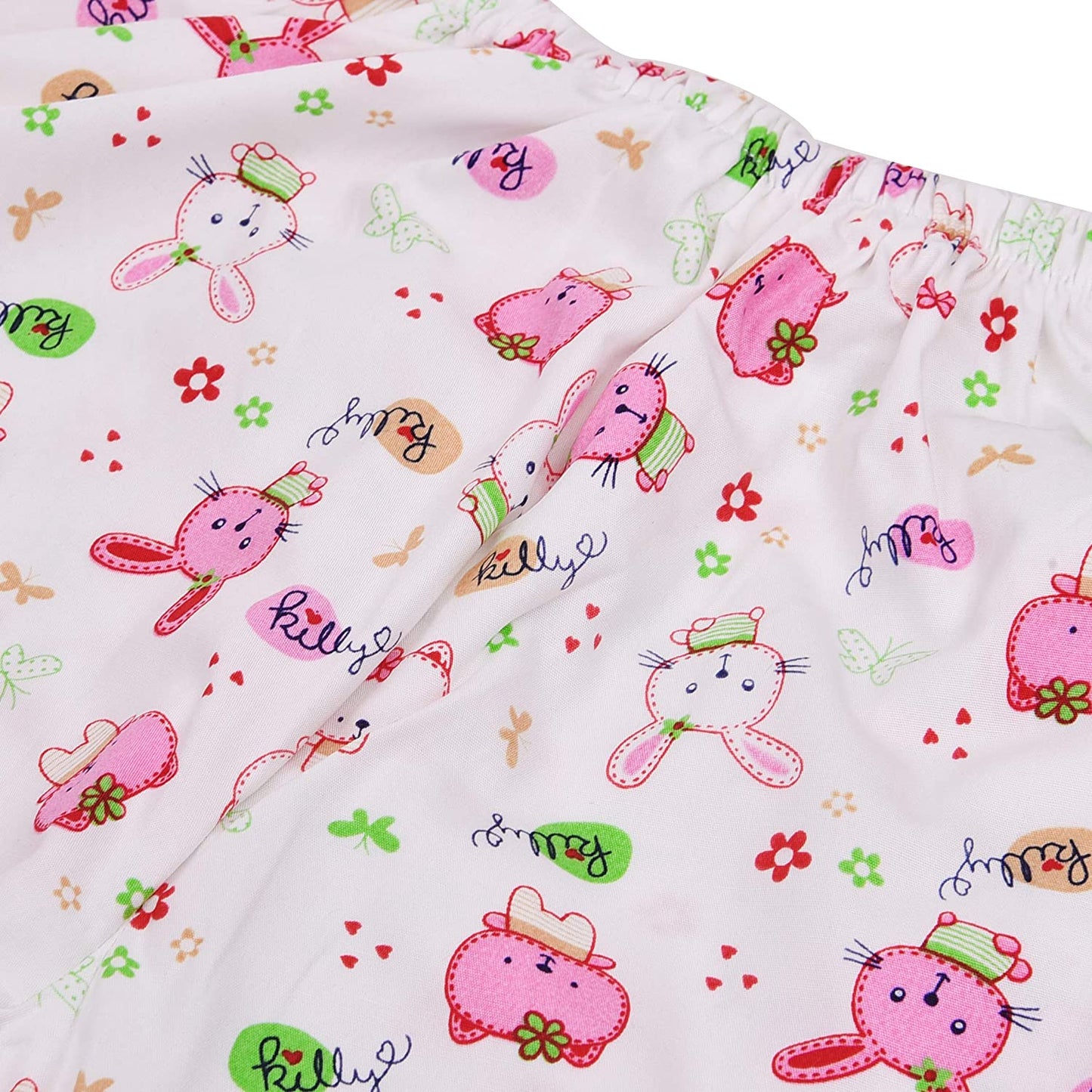 Wish Karo Cotton Nightdress for Baby Girls & Girls Payjama Set(ND02pnk)