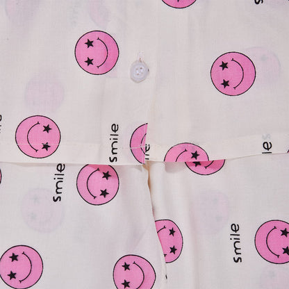 Unisex Printed Top and Bottom Pyjamas Night Dress