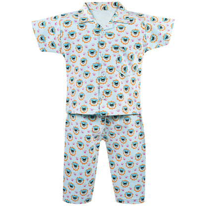 Unisex Printed Top and Bottom Pyjamas Night Dress