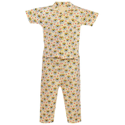 Unisex Printed Top and Bottom Pyjamas Night Dress