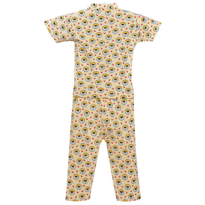 Unisex Printed Top and Bottom Pyjamas Night Dress