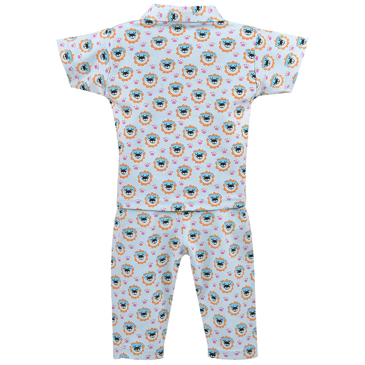 Unisex Printed Top and Bottom Pyjamas Night Dress