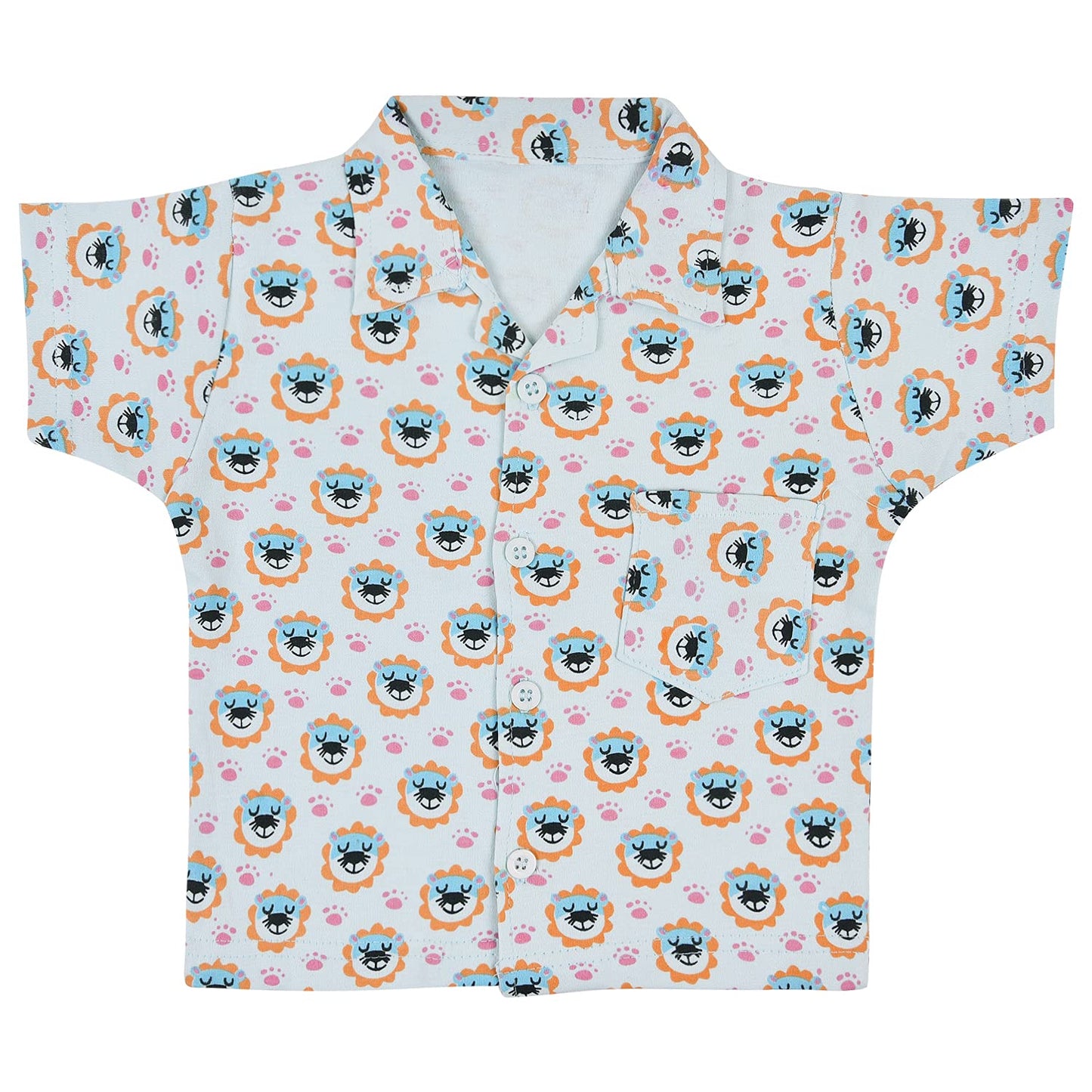 Unisex Printed Top and Bottom Pyjamas Night Dress