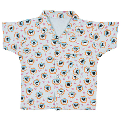 Unisex Printed Top and Bottom Pyjamas Night Dress