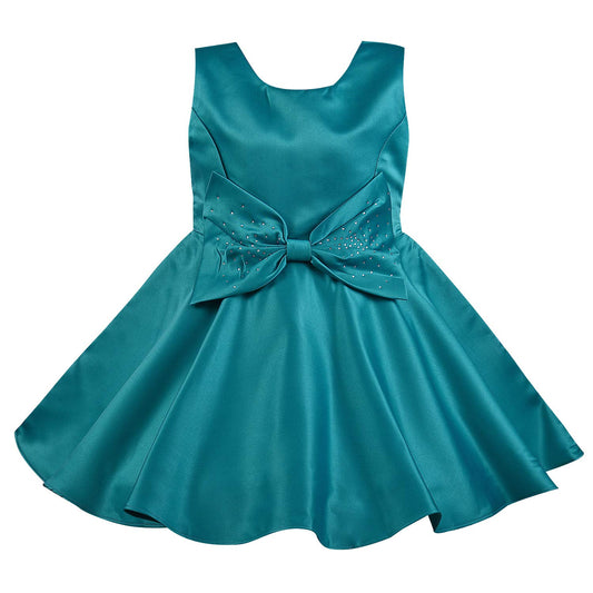 Girls A-line Sleeveless Satin dress