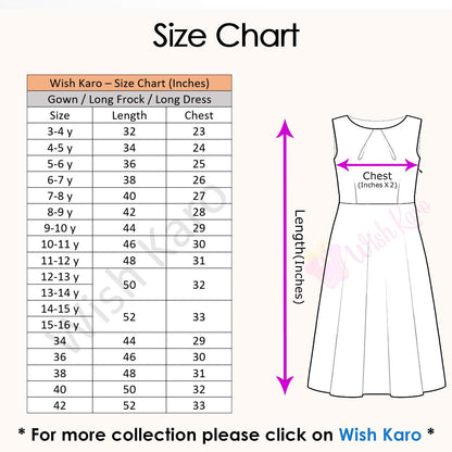 Wish Karo Dress Frocks for Girls Gown-(LF228pnk)