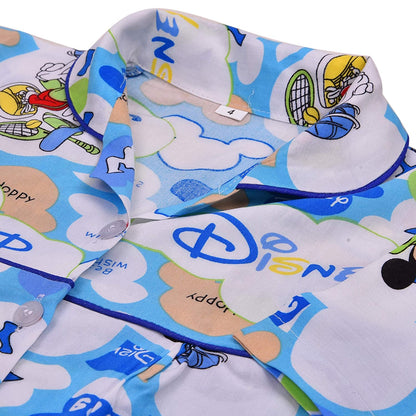 Wish Karo Cotton Nightdress for Baby Girls & Girls Payjama Set(ND03BLU)
